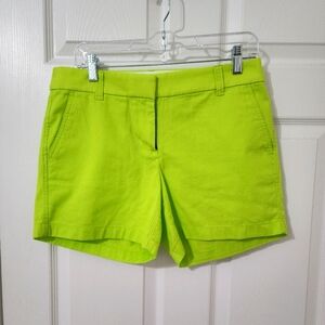 Popping green J Crew shorts NWOT